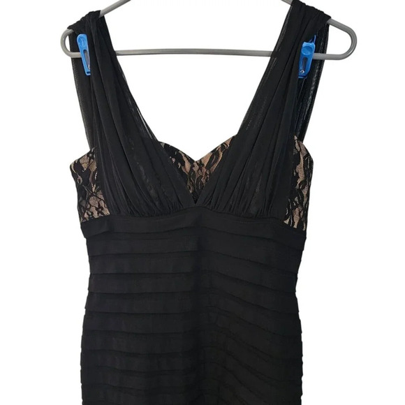 Scarlett Nite Ladies Beautiful Floral Black Lace Cocktail Dress -Size 8 NWT - Picture 13 of 15